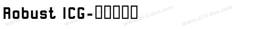 Robust ICG字体转换